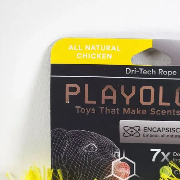 Playology Dog Toy All Natural Dri-Tech Rope Chicken Scent SMALL Up To 15 lbs NEW - Picture 4 of 7